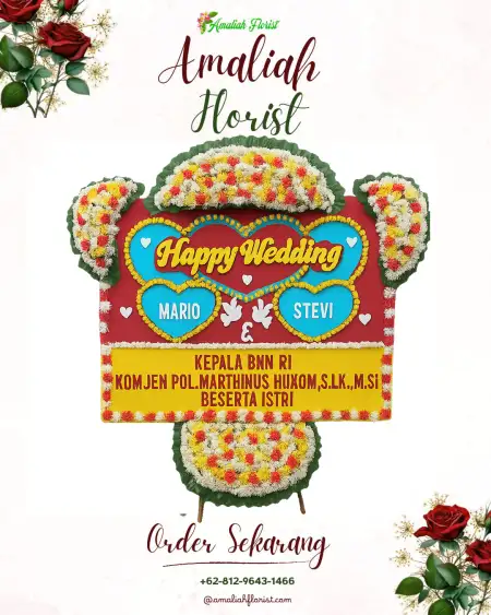Papan Bunga Pernikahan Kalidengen